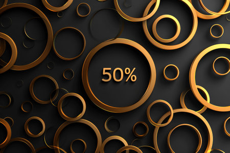 Promo banner for sale 50% discount: a visually compelling showcase of exclusive offers and unbeatable savings, retail extravaganza with captivating designs and irresistible half-price deals.の素材