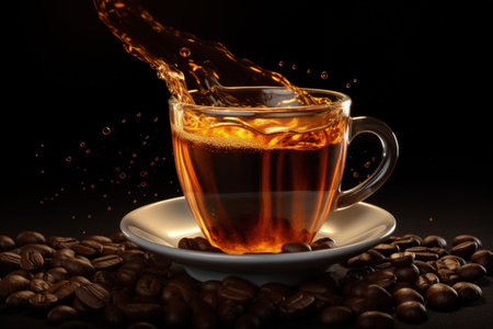 Coffee. aroma-filled mornings with a cup of rich brew: indulging in the comforting warmth, flavor, and culture of coffee, an essential daily ritual for enthusiasts worldwideの素材