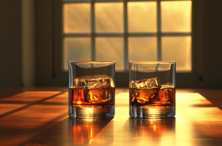 Whiskey Scotch Brandy Alcoholic beverage, relaxation and recreation, luxury elegance rich tapestry of flavors, crafting an intoxicating elixir.の素材