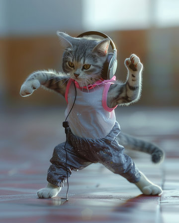 Whimsical wonder: delightful 3d animation brings to life a super cute baby kitten in an endearing and enchanting display of adorability and charm.の素材
