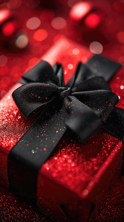 Gift with ribbon: a visual symphony of surprise and celebration, elegance, joy, and the artistry of gifting, captured in stunning detail and vibrant color for various occasions and heartfelt moments.の素材