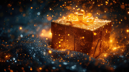 Gift with ribbon: a visual symphony of surprise and celebration, elegance, joy, and the artistry of gifting, captured in stunning detail and vibrant color for various occasions and heartfelt moments.の素材