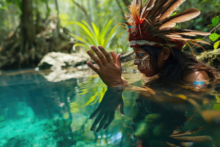 Maya an authentic visual into the rich tapestry of maya people's culture, showing the timeless authenticity of their traditions, craftsmanship, and vibrant way of lifeの素材