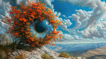 Creative realistic surrealism, imaginative, mind-bending art blending reality with the surreal, intrigue and wonder through unique visual concepts and innovative design.の素材