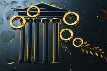 Emblem for finance: symbolizing stability, growth, and trust in financial services, investments, banking, and economic prosperity.の素材