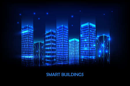Vector smart city with illuminated high-speed line, the concept of big data transmission technology.のイラスト素材