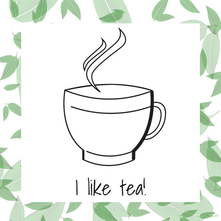 Cup of tea. Vector illustration.のイラスト素材