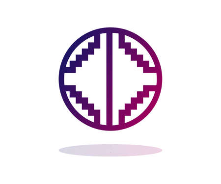 Creative concept logo design vector, gradient color style circular logoのイラスト素材