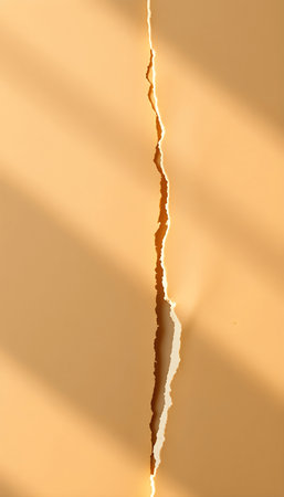Beige torn paper texture with light and shadow. Abstract minimalist background for graphic design, art, or creative projects. Neutral aestheticの素材