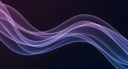 A captivating abstract wave background with a smooth gradient, perfect for modern designs, presentations, and artistic wallpapers.の素材