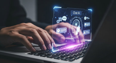 Cyber security data protection business technology privacy concept. Businessman using laptop computer.の素材