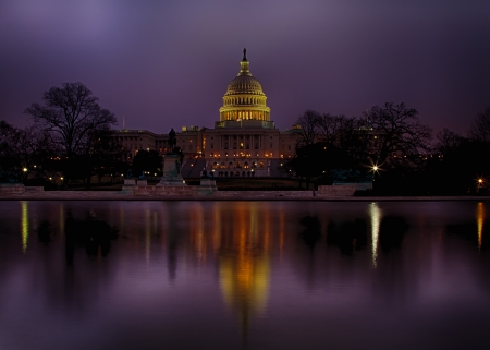 US Capitol at Dawnの写真素材