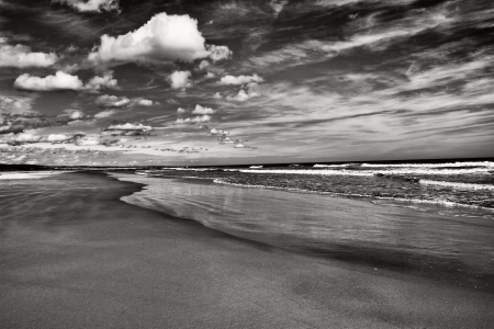 Sea, Air, and Land  Monochrome Contrastの写真素材