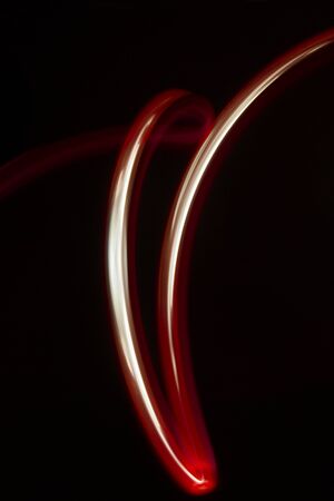 red light lines on a black background
