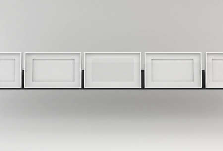 Empty white frames 