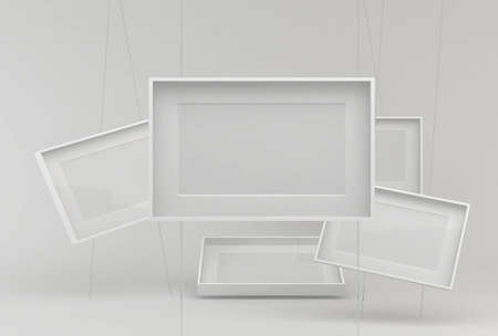 Empty white frames 