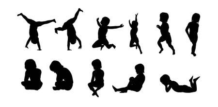 Silhouette Childrenの写真素材