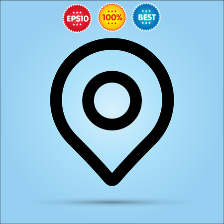 Map pointer icon. GPS location symbolのイラスト素材