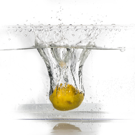 Lemon splashingの写真素材