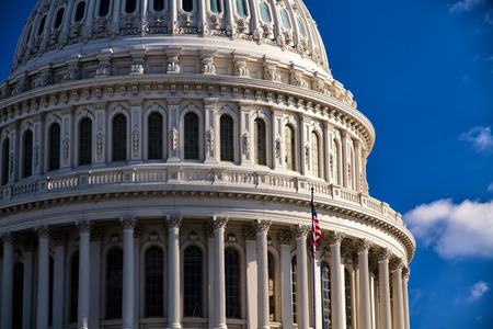 dome of Capitol Washington closeupの写真素材