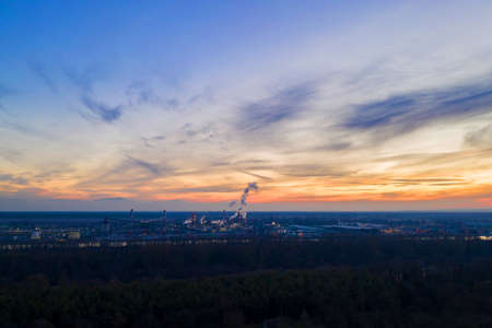 Industrial Sunsetの写真素材