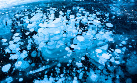 Ice and frozen bubbles