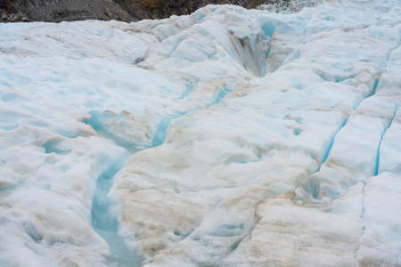 The blue ice of Svinafell Glacier national parkの写真素材