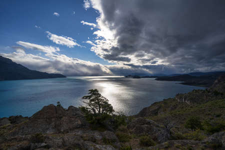 Lago Gral Carrera, Chiileの写真素材
