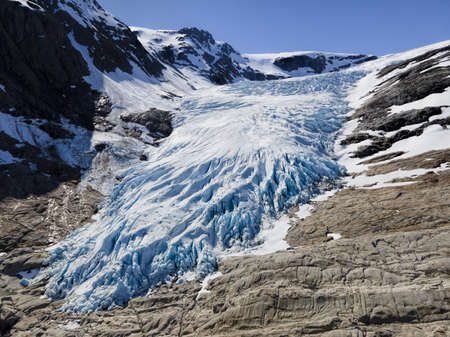 Glacier Engabreen, Norwayの写真素材