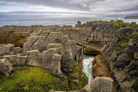 Pancake Rocks, NZの写真素材