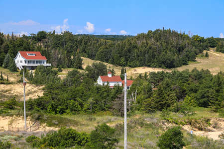Point Betsie Lighthouse Areaの写真素材