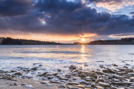 Helford sunset FBの写真素材