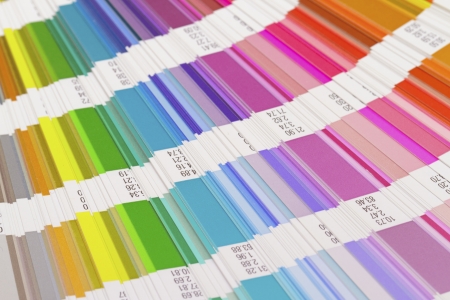 Open color guide scheme, closeupの写真素材
