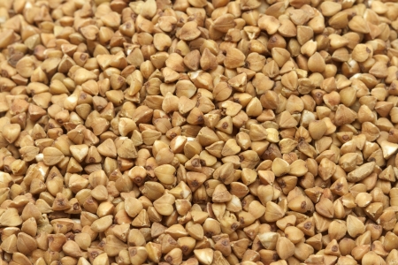 Buckwheat as background, closeupの写真素材