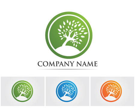 Vector - Tree green people identity card vector logo templateのイラスト素材