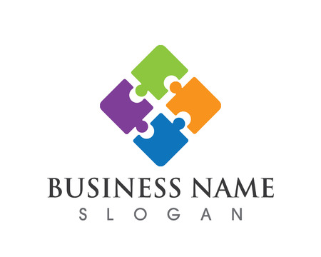 Community puzzle people logoのイラスト素材