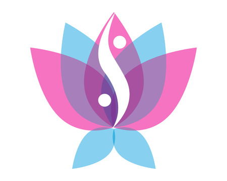 Vector Flower Sign for Wellness, Spa and Yoga.のイラスト素材