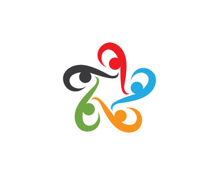 Community people care logo and symbols templateのイラスト素材
