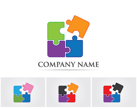 Puzzle community peopleのイラスト素材