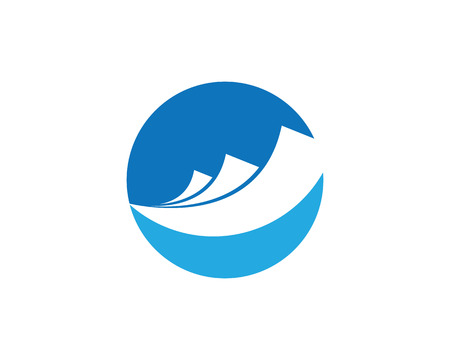 Wave water logoのイラスト素材