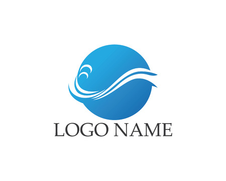 Wave water beach logoのイラスト素材