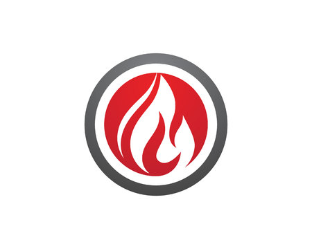 Fire flame nature logo and symbols icons templateのイラスト素材