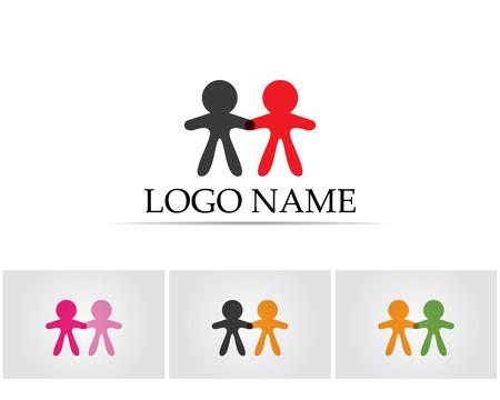 Community people care logo and symbols templateのイラスト素材