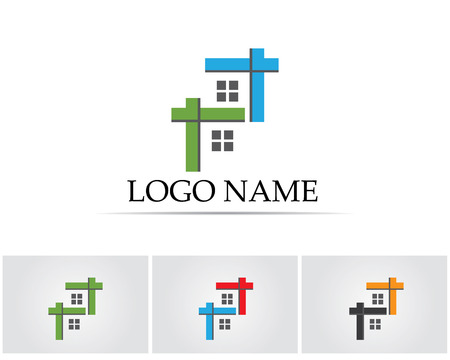 Real estate and home buildings logo icons templateのイラスト素材