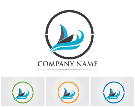 Waves of sea or ocean waves, blue water, splash and gale, vector illustrationのイラスト素材