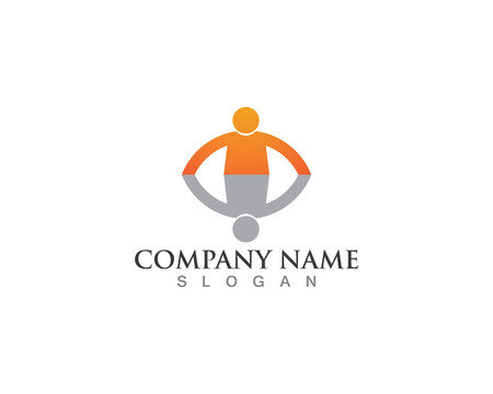 Logo template - successful people people care success health life logoのイラスト素材