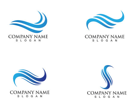 Waves beach logo and symbols template icons appのイラスト素材