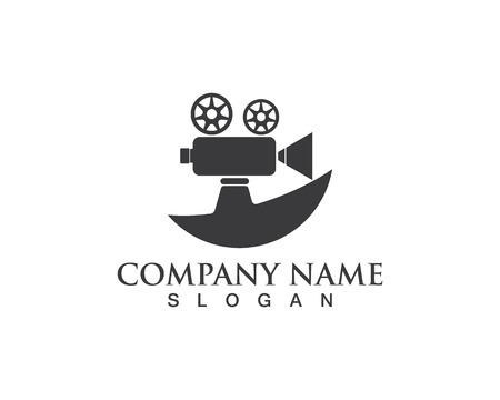 Movie record symbols logo and icons templateのイラスト素材
