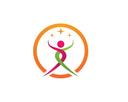 people care success health life logo template iconsのイラスト素材
