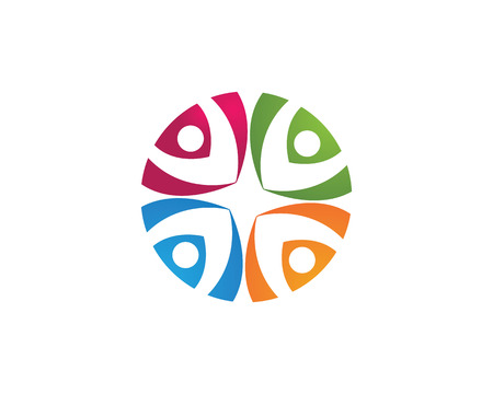 Community people care logo and symbols templateのイラスト素材